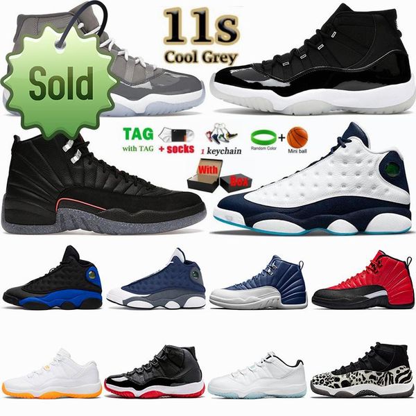 

jumpman shoe 11 11s cool grey basketball shoes 25th anniversary low legend blue bred concord 45 space jam men 12 12s utility flu game mens, Black