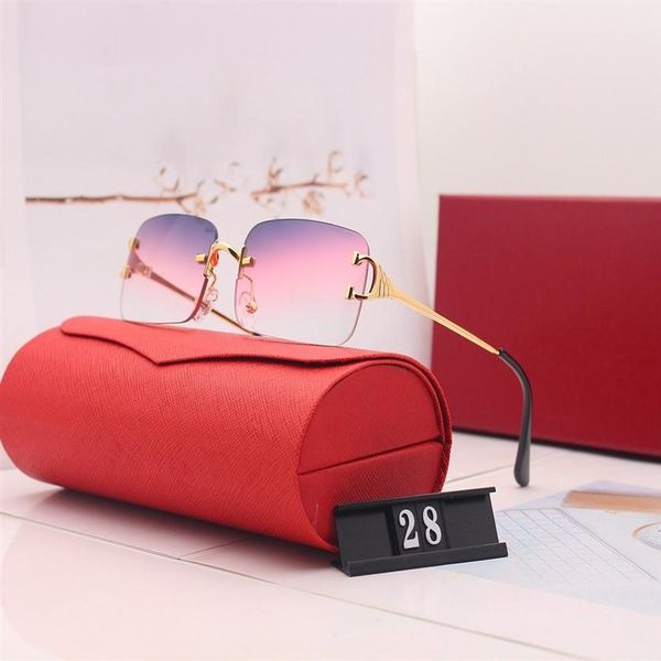 

2020 new luxur classic pilot sunglasses designer brand fashion mens womens sun glasses eyewear metal glass lenses fzry2576, White;black