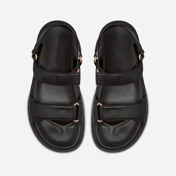 

high-quality women designer sandals luxurys classic slides slippers 22ss beach casual leather slide fashion shoes, Black