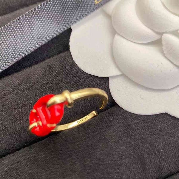 

fashion trend new ladies luxury brand designer wholesale d home red letter simple temperament drop jewelry, Silver