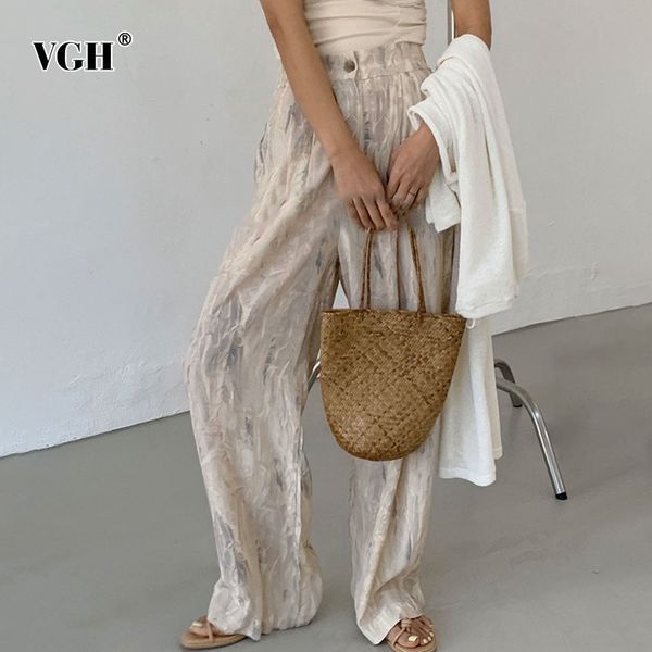 

casual loose print trousers for women high waist full length korean wide leg pants female spring fashion clothing style 210507, Black;white