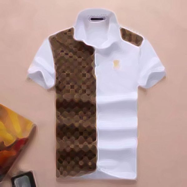 

2022 summer brand clothes luxury designer poloshirts men casual polo fashion snake bee print embroidery t shirt high street mens polos m-3xl, White;black