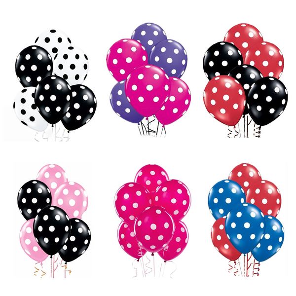 Palloncini in lattice a pois da 12 pollici Forniture per feste di compleanno per ragazza ragazzo Decorazioni per feste per baby shower