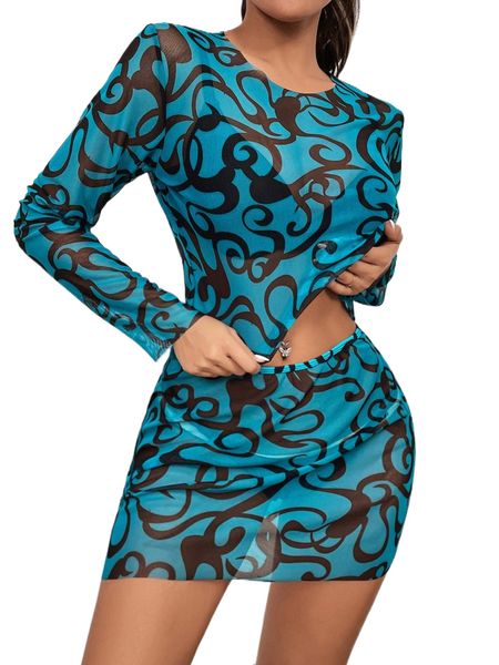 

sxy line pattern cover up with skirt set f8qu#, White;black