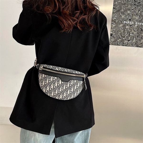 

spring and summer new korean chest fashion trend embroidery messenger waist single shoulder women's bag purses onlines