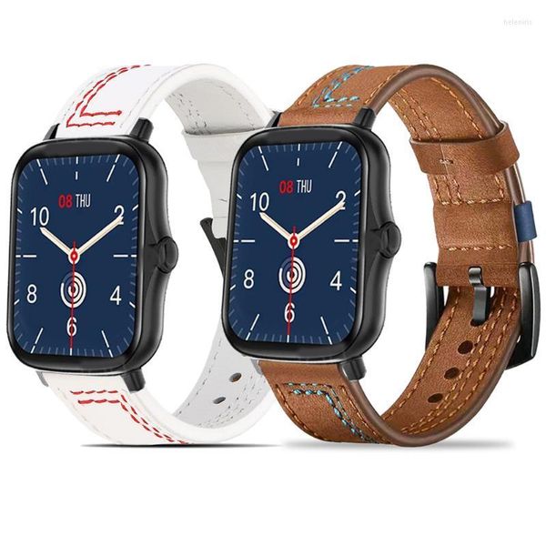 Assista Bands WatchBand para Colmi P8 Plus Mix Pro Se Band P12 P10 P9 V31 V23 Land 2s Substituição de couro pulseira Strap Hele22