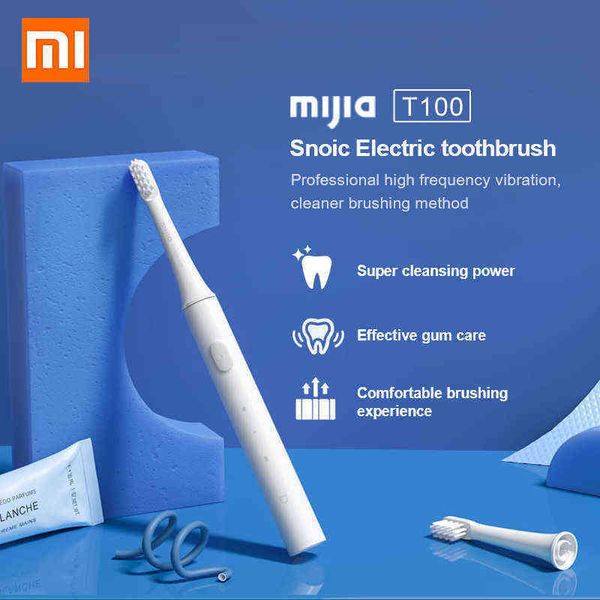 

toothbrush mijia t100 sonic electric toothbrush mi smart ipx7 waterproof usb rechargeable ultrasonic automatic 0315