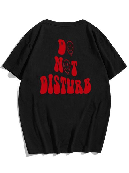 

men slogan & cartoon graphic tee h1ax#, White;black