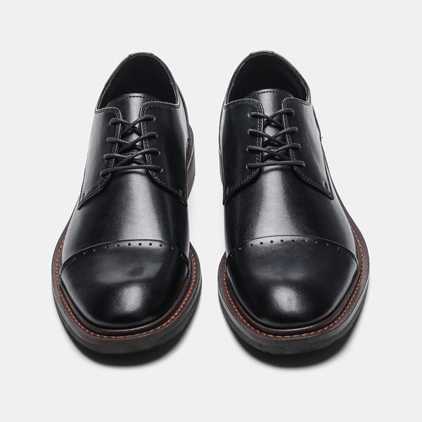 39-50 Lederschuhe Männer stilvolle Business Gentleman's komfortable natürliche Kuh Leder Formale Schuhe Männer #Al712 220321