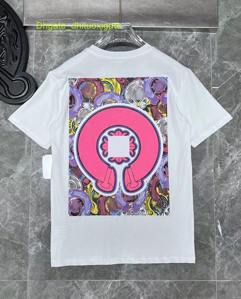 

fashion mens luxury t shirts ch brand men tees horseshoe cross designer tshirts summer loose women shirt classic man hip hop sweater sanskr, White;black