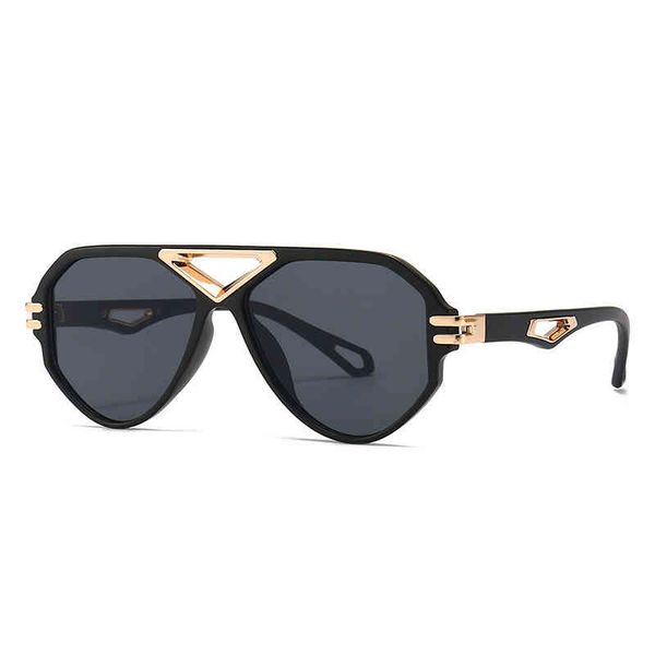 

2022 new ins fashion street toad mirror modern sunglass, White;black