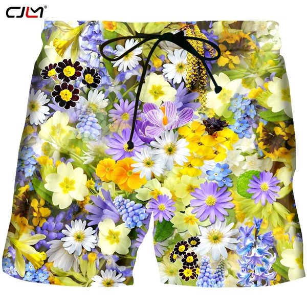 Herren 3D-gedruckte Blumen schöne bunte Hut Boardshorts Plus Größe 6XL Sommer Mann Strandshorts Großhandelslose 220623