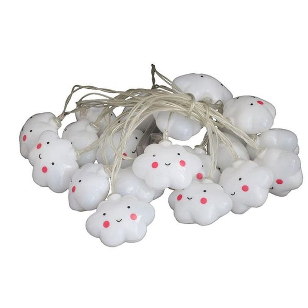 Strings LED Cloud Shape String Light Bateria operada com controle remoto decoração interna para férias em casa ao ar livre