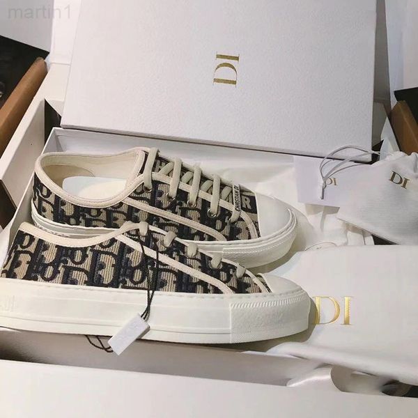 

boots designer d family embroidered canvas small white shoes 21 women's four seasons front lace up low inside high leisure round head f, Black