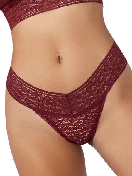 

luvlette elegant lace thong panty n2vl#, Black;red