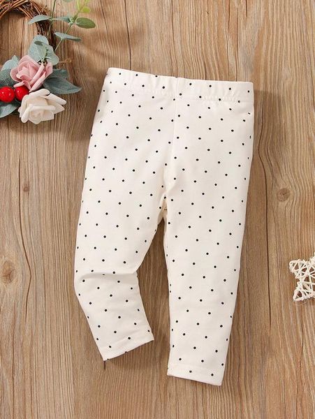 

baby polka dot elastic waist pants she, Blue