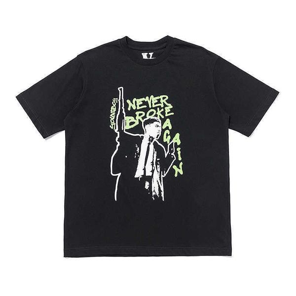 

fashion brand european large s exclusive big v figure printing trend loose short sleeve t-shirt for men and women, White;black