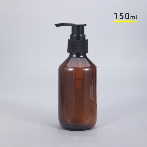 Bottiglie di stoccaggio Vasetti 1 Pz 150 ml Vuoto Marrone Scuro Bottiglia di Shampoo Premere Testa Lozione Liquida Ricarica Dispenser di Sapone Da Bagno