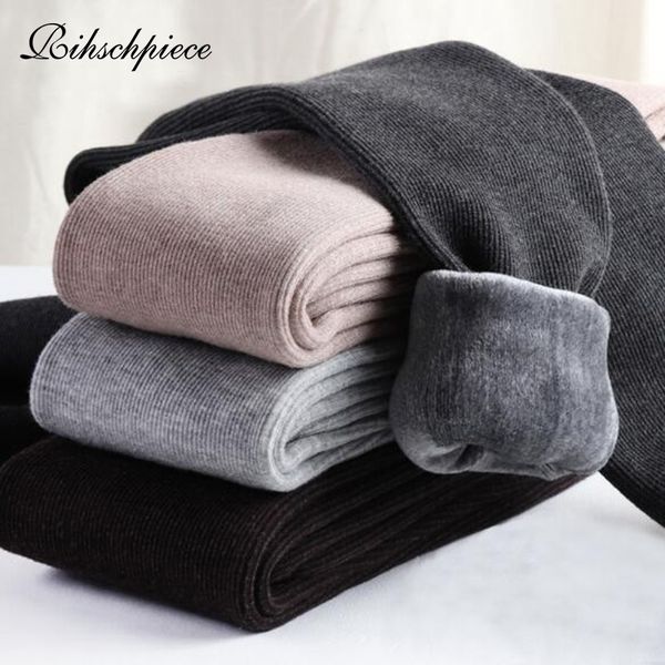

rihschpiece warm winter velvet legging thick high waist christmas leggins pants plus size women legging rz534 y200328, Black;white