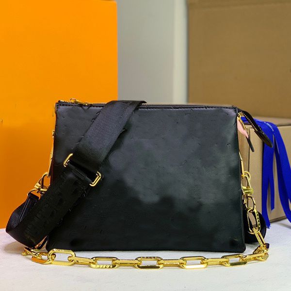 

crossbody handbag shoulder bags under-arm baguette bag puffy lambskin leather embossed presbyopia removable adjustable strap zip closure