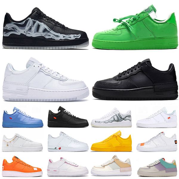 

running shoes 1s mens womens flat casual shoe summer triple white flamingo shadow black spruce aura light green spark lucky charms low rose