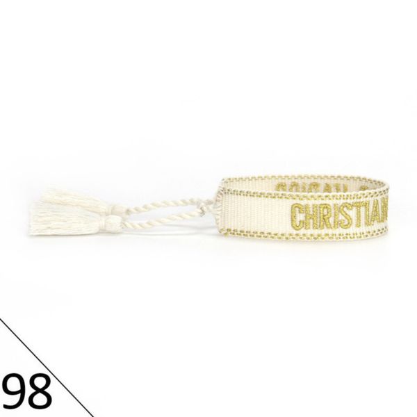 

designers brand adjustable bracelet luxury woven friendship bangle for women men vintage braided bangles embroidery tassel bracelets jewelry, Golden;silver