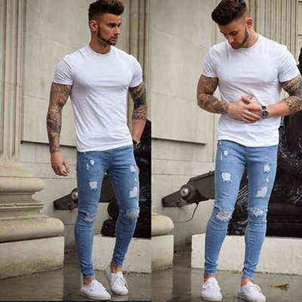 

selling fashion skinny jeans for men 2022, Blue