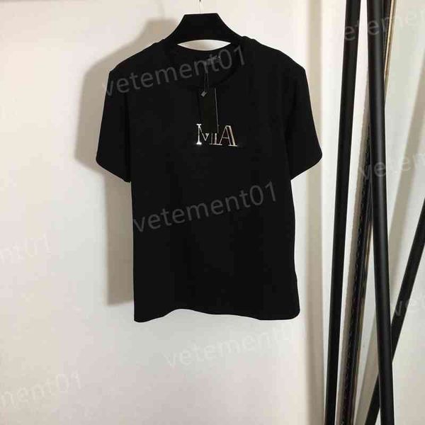 

womens t-shirts 3d stamping letter printing casual versatile short sleeve t-shirt luxury designer casual women clothing, White