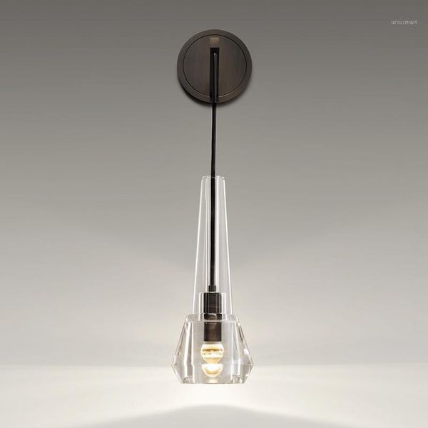 Wandlampe All Kupferlicht Luxus postmodernes einfaches Modellraum lebendiges Schlafzimmer Esskristall