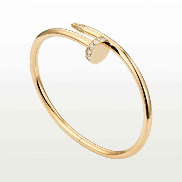 

nail bracelet designer bracelets luxury jewelry for women diamond bangle accessories titanium steel alloy gold-plated craft never fade not, Black