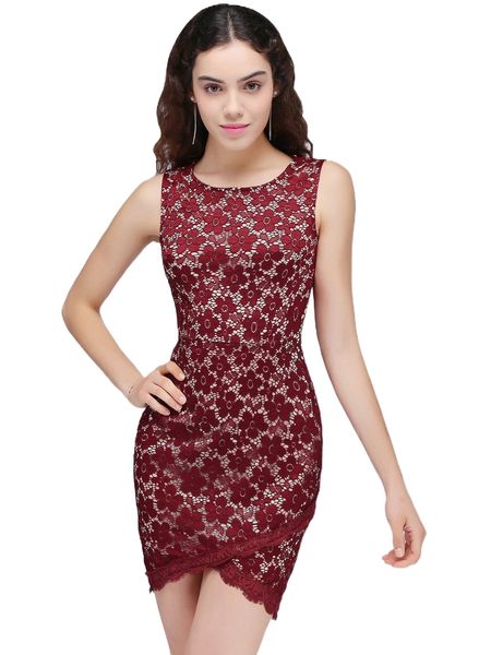 

babyonline d.r.e.s.s. tulip hem guipure lace bodycon dress a9qs#, Black;gray