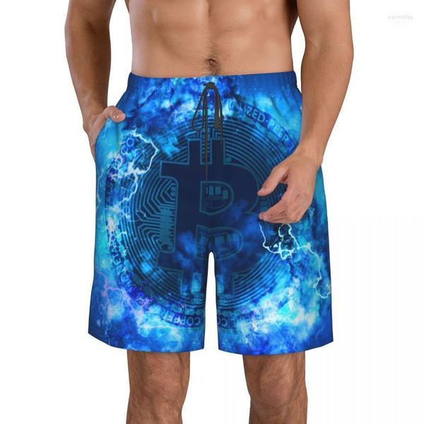 Pantaloncini da uomo Moneta Criptovaluta 3D Spiaggia per uomo Fodera in rete di poliestere Pantaloni Board Quick Dry Costume da bagno EstateUomo UomoUomo Naom22