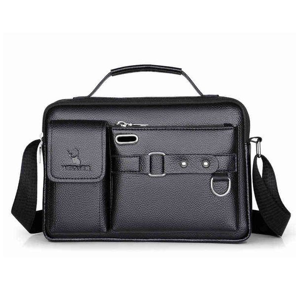 

male handbags pu men's tote briefcase business shoulder bag men lapbags man organizer for documents leather bag 220616
