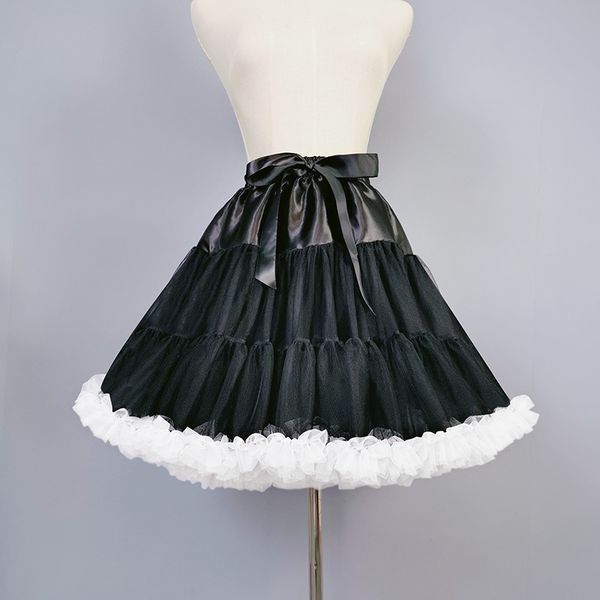 

new short tulle petticoat dress girls skirt petticoat tutu lolita cupcake multi color, White