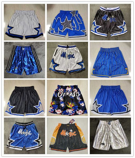 

orlando''magic''men throwback basketball shorts pocket, Black