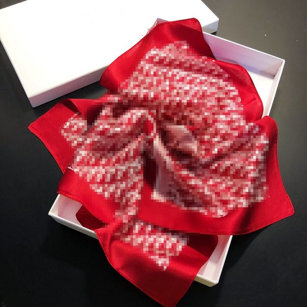

2022 new high-quality high-end women's real silk letter fashion scarf baotou silk scarf, Blue;gray