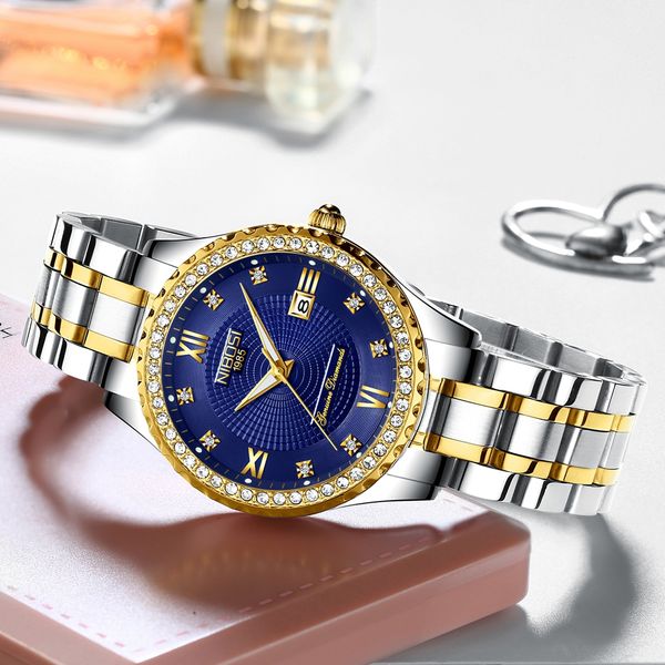 

nibosi fashion lover watches quartz calendar waterproof luxury couple watch men/women ladies dress men clock reloj hombre mujer