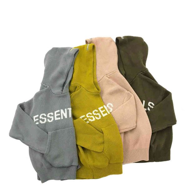 

winter ess new thickened sweater large rcasual sweatershirts sweatpants streetwear pullover solid color fleece sports suit men sets, Gray