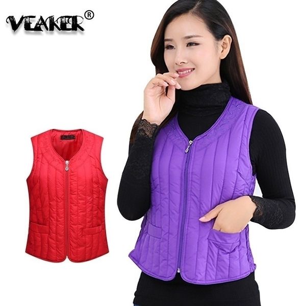 

winter down vest women outerwear autumn womens slim fit cotton vest sleeveless waistcoat jacket warm windproof female 4xl y201012, Black;brown