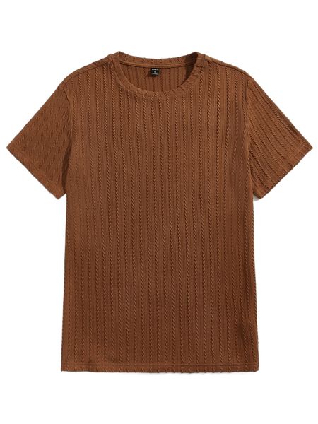 

men solid cable knit tee u9xu#, White;black