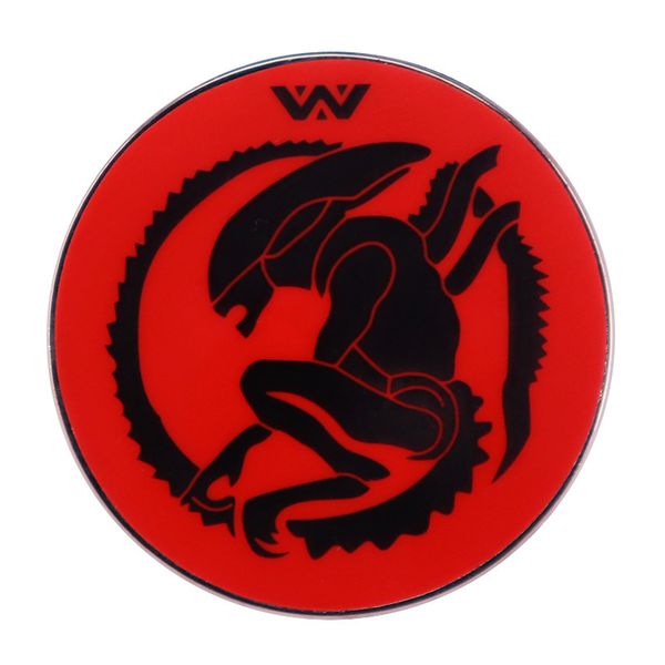 

weyland yutani bio-weapons division pin button brooch, Blue