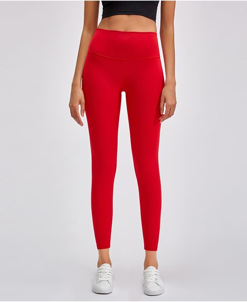 Leggings calças para mulheres comprimento de longa cintura roupas de ginástica feminina algodão spandex yoga calcinha nudez de fitness sport perneiras apertadas calças de treino