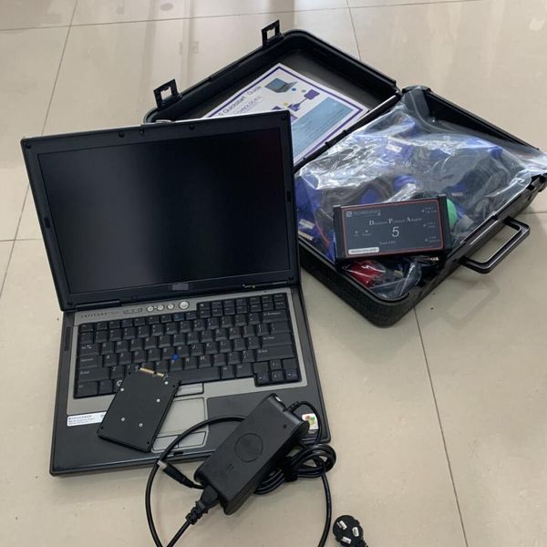 Laptop D630 con software installato Strumento diagnostico professionale HDD Dearborn Adattatore protocollo 5 Scanner per camion pesanti DPA5