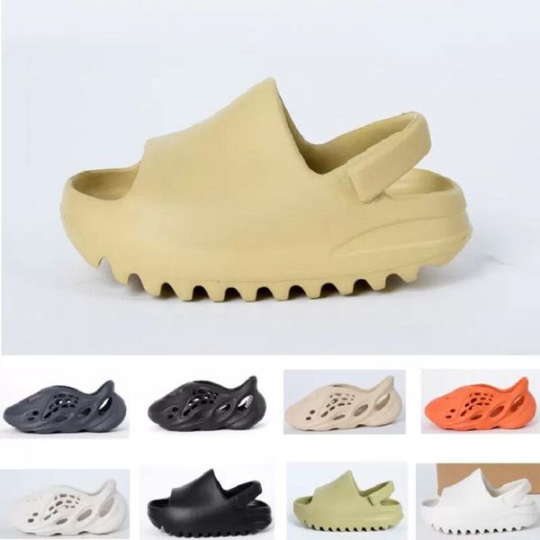

summer sandal children shoes boy girl youth kid desert sand beach slipper foam runner bone, Black;red