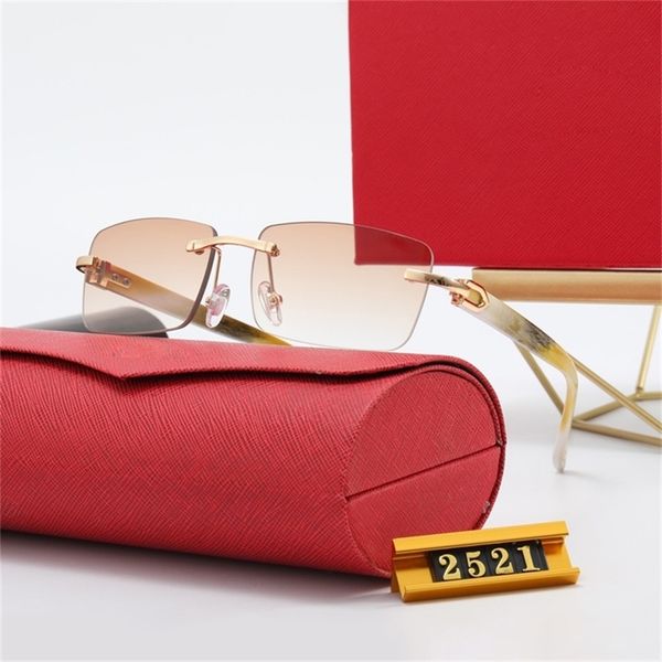 

frameless sunglasses 3524012 natural ox horn men and women eyesize: 56-18-140mm, White;black