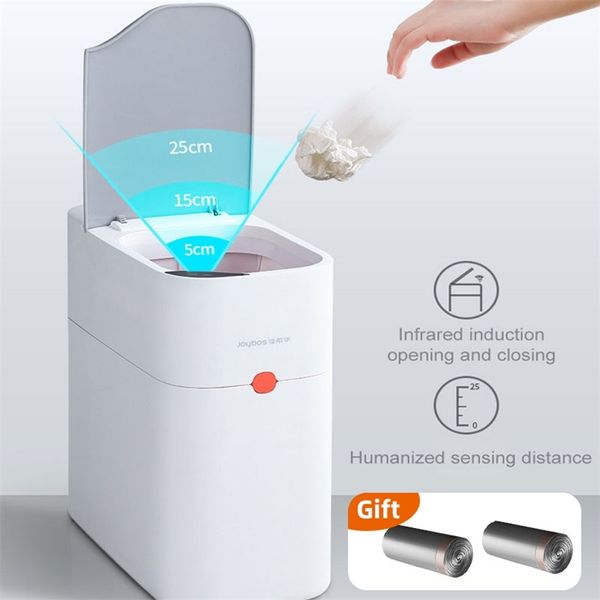 Joybos Smart-Induktions-Mülleimer, automatischer Mülleimer, Mülleimer für Badezimmer, Küche, elektrischer Touch-Mülleimer, Papierkorb 220408