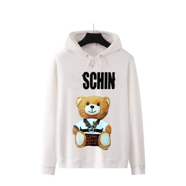 

autumn men's sweater sweatshirt bear hooded island sweater european and american fashion badge long sleeve hip-hop turtleneck x17, Black