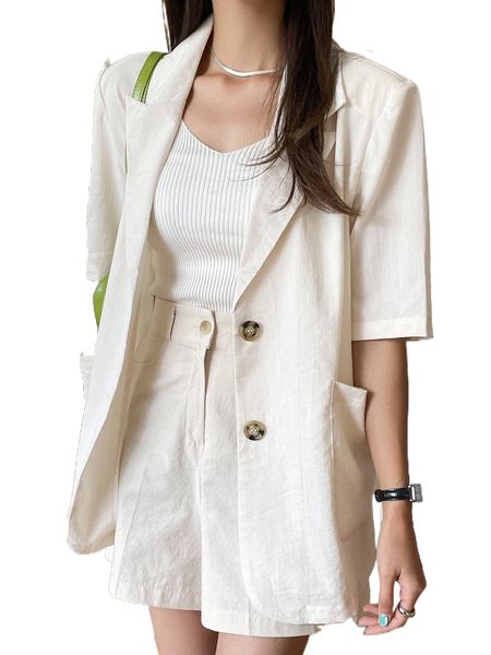 

dazy dual pocket single breasted blazer u6ns#, White