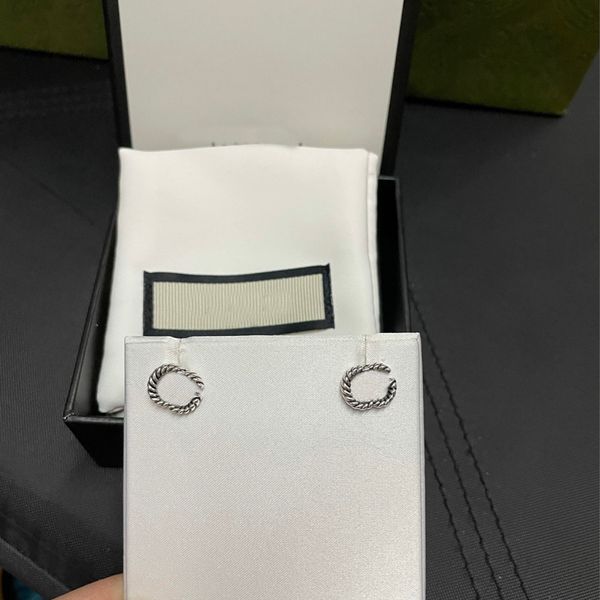 

fashion stud earrings for women small silver earring designers jewelry luxury letters g studs hoops ornaments necklaces with box 2061102r, Golden;silver