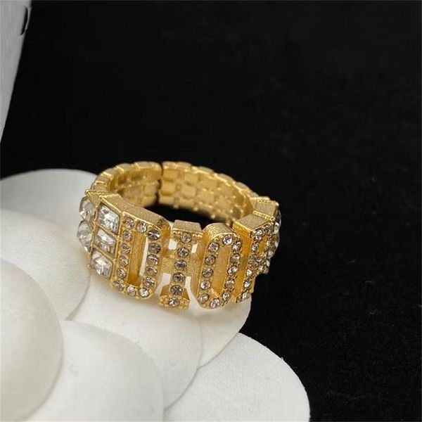 

82% off online sale rhinestone adjustable opening brass design ring pm, Silver